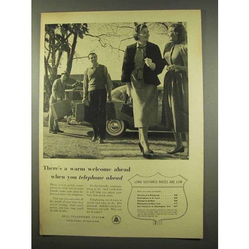 1956 Bell Telephone Ad - A Warm Welcome Ahead