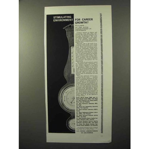 1964 U.S. Naval Laboratories in California Ad - Career