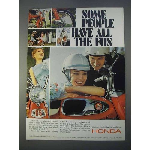 1966 Honda 65 Motorcycle Ad - Some Have All The Fun