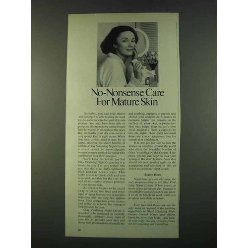 1974 Oil of Olay Vitalizing Night Cream Ad - Care