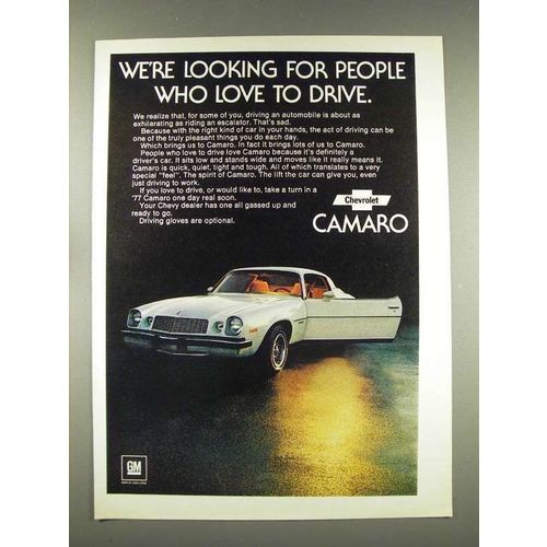 1977 Chevrolet Camaro Car Ad - Looking for People
