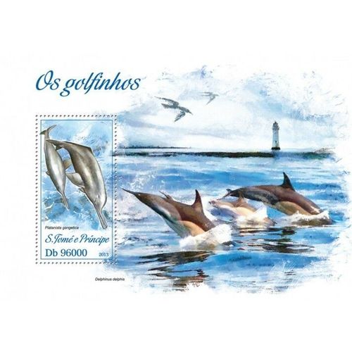 SAO TOME PRINCIPE 2013 SHEET MNH DOLPHINS DAUPHINS GOLFINHOS MARINE LIFE 4A