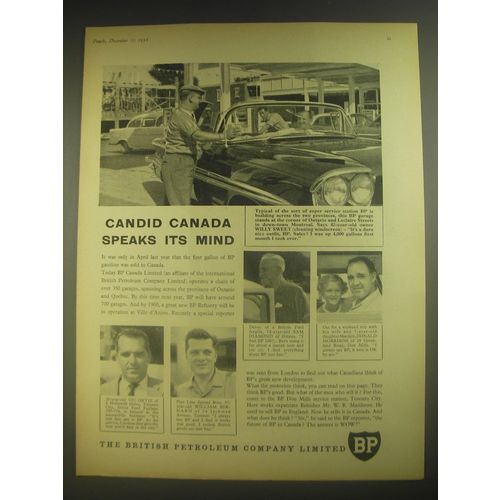 1958 BP British Petroleum Ad - Candid Canada speaks its mind