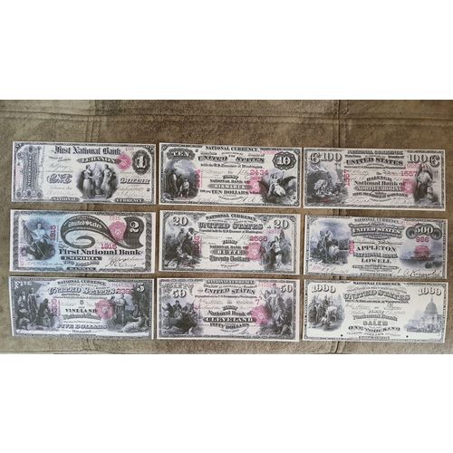 High quality COPIES with W/M United States National Bank 1875 y. FREE SHIPPING !