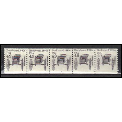 2124 4.9c Buckboard Very Fine MNH Dry Gum PNC 3/5 X0211