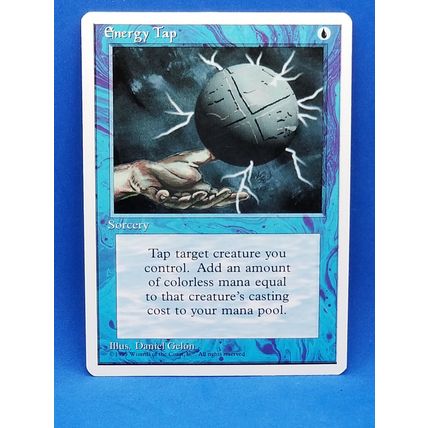 1995 Magic The Gathering 4th Edition #69 Energy Tap C :B: