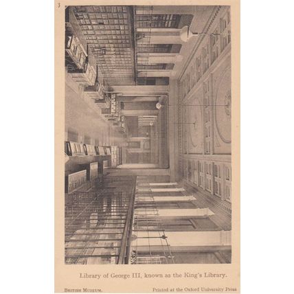 George III 3rd Book Library British Museum Old Postcard