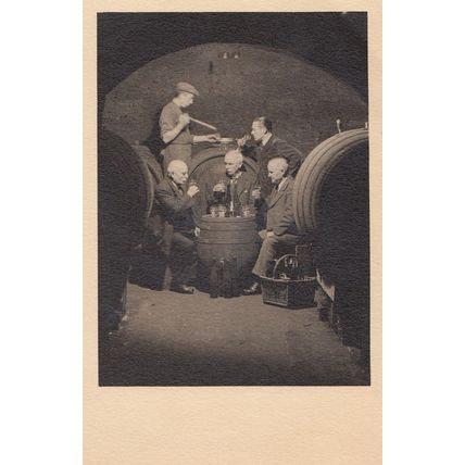 German 1932 Wine Tasting Evening Antique Germany Postcard