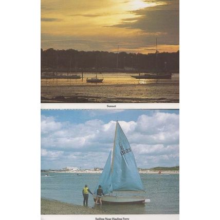 Hayling Ferry Hampshire Sunset Sailing Portsmouth Camera Club 2x Postcard s