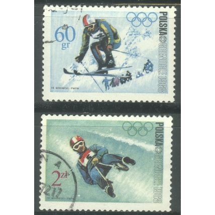 Poland 1966 - 60gr + 2zt - Winter Olympic Games - Grenoble, France - used