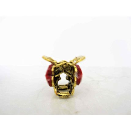 small mini metal heart shaped jeweled antique style bronze hair claw clip