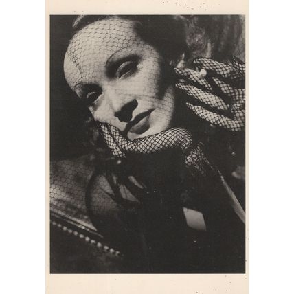 Marlene Dietrich In Fishnet Gloves Sexy Real Photo Postcard
