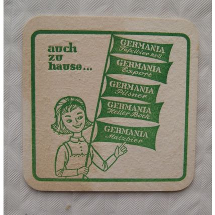 old Beer Mat - Germania Bier