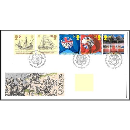 1992 GB FDC - Europa'92 - Typed Address