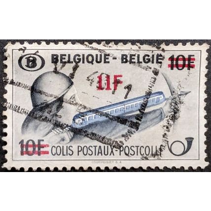 STAMP Belgium SGP1230 1948 11Fr on 10Fr Archer Parcel Post Used