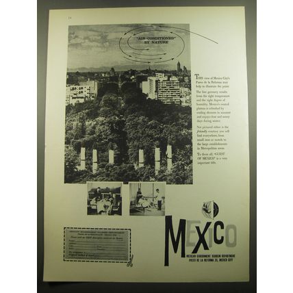 1960 Mexican Government Tourism Department Ad - Air-Conditioned by nature