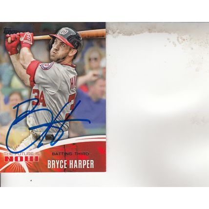 BRYCE HARPER 2014 AUTOGRAPHED WASHINGTON NATIONALS ALL-STAR MVP OUTFIELDER CARD