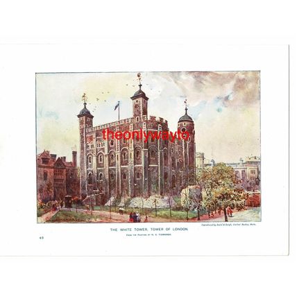 White Tower, Tower Of London, Book Illustration (Print), c1895