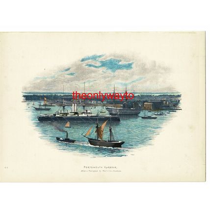 Portsmouth Harbour, Hampshire, Book Illustration (Print), c1895