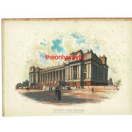 Parliament House, Melbourne, Australia, Book Illustration (Print), c1895