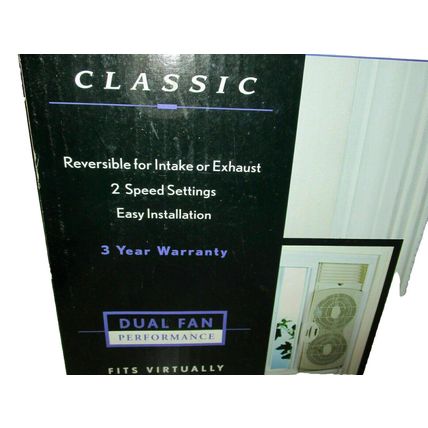 Holmes 2001 HAWF2021 Dual Blade Twin Window Fan Reversible Air 2 Speed Setting