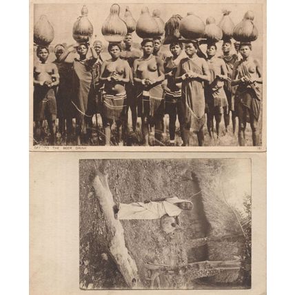 Off To The Beer Drink Risque South African Women Old Postcard & More