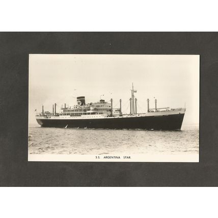 Post Card SS Argentina Star Blue Star Line