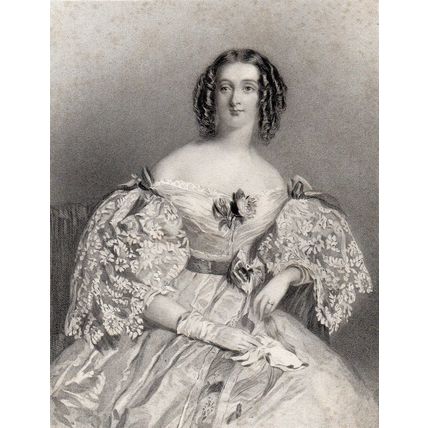 LADY AUGUSTA BARING 1836 Alfred Edward Chalon Henry Thomas Ryall ANTIQUE ETCHING