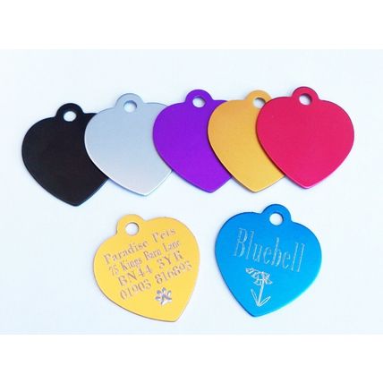 DOG WALKING DOGGY DAY CARE TAGS WITH YOUR LOGO & DETAILS ON BACK