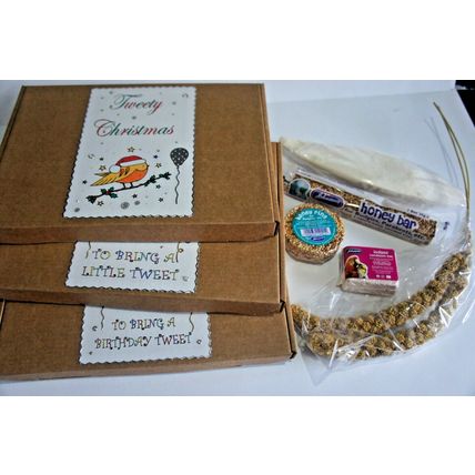 PET BIRD TREAT BOX BUDGIE CANARY FINCH COCKATIEL MILLET TREATS CUTTLEFISH IODINE