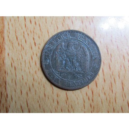 France 1854W Napoleon III 2 Centimes Coin