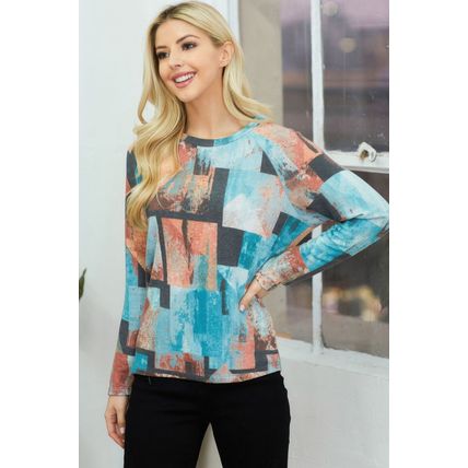 Artistic Open-back Long Sleeve Top