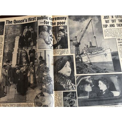 VINTAGE ORIGINAL DAILY GRAPHIC & SKETCH NEWSPAPER APRIL 12 1952 QUEEN ELIZABETH