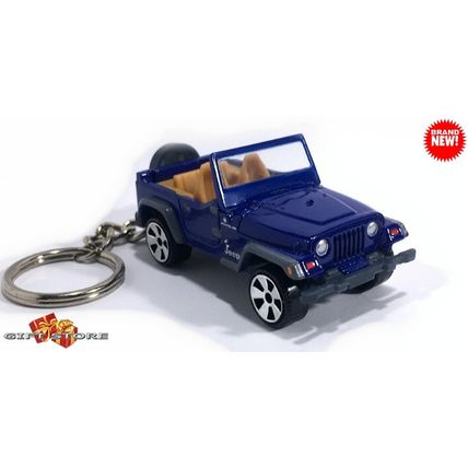 VERY RARE KEYCHAIN BLUE JEEP WRANGLER