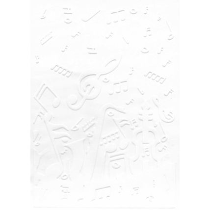 A6 Embossed Card. 10 Sheets. Music. Cardmaking Scrapbooking Crafts
