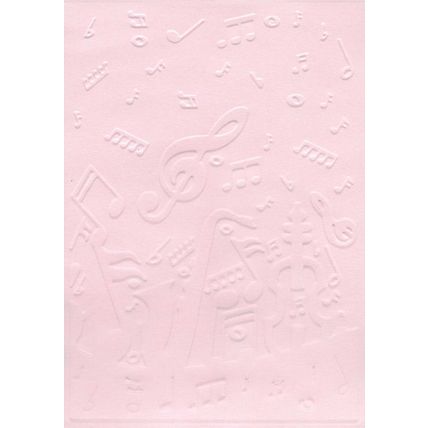 A6 Embossed Card. 10 Sheets. Music. Cardmaking Scrapbooking Crafts