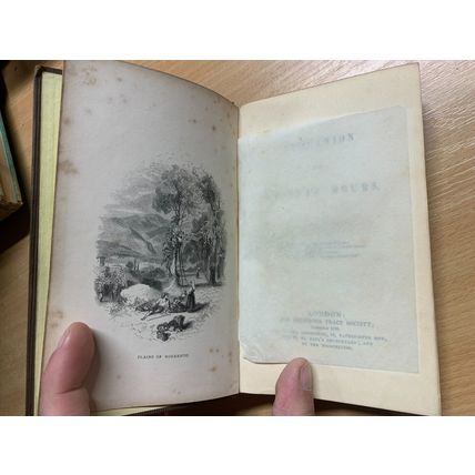 c1853 "COMPANION FOR LEISURE HOURS" ILLUSTRATED POETRY ANTIQUE BOOK (P3)