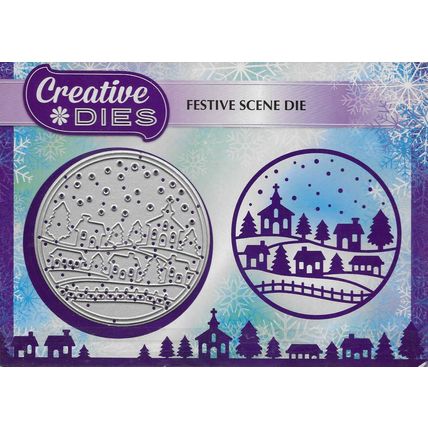 Creative Dies. Festive Scene Die. Die Cutting Cardmaking Scrapbooking Crafts