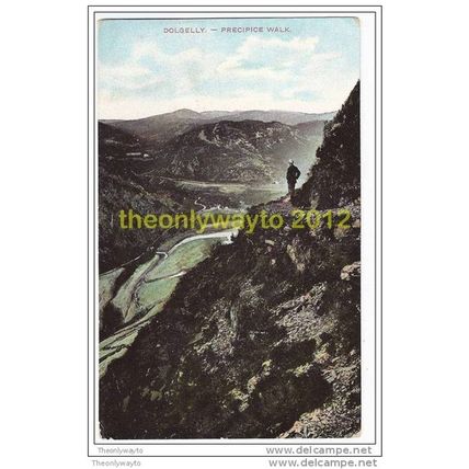 DOLGELLEY, PRECIPICE WALK, WALES, 1906 Postcard