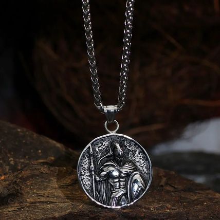 Spartan Warrior Helmet Pendant Necklace 50CM King of War Stainless Steel