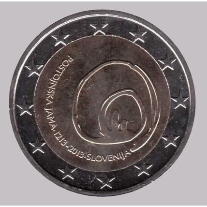 Slovenia 2013 - 2 Euro Comm - 800th Anniversary Visits to Postojna Cave (UNC)