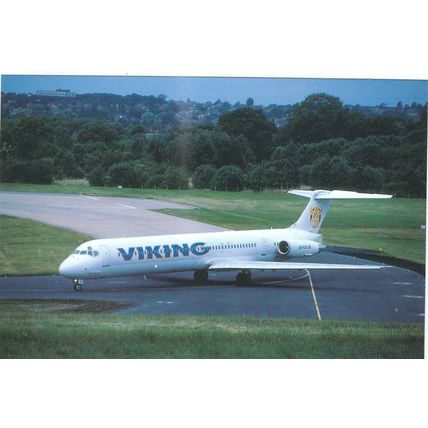 MD 83 AIRCRAFT VIKING . CARD NO BHX 76