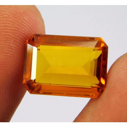 11.70 Ct Natural Mandarin Orange Spessartite Garnet – Emerald Cut Loose Gems