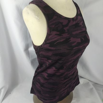 Midnight Bakery Women's Camo Black/Pink Muscle T-Shirt Size Medium
