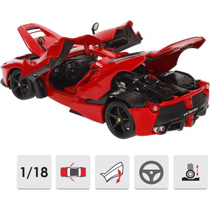 Bburago 1:18 Scale Ferrari Race and Play Laferrari Diecast Vehicle (Colors May V