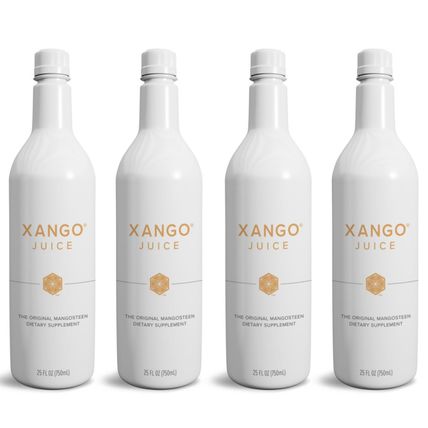 XANGO Mangosteen Juice, 750 Ml, 4-Count (1 Case)