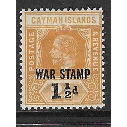 CAYMAN ISLANDS 1919-20 WAR STAMP SURCHARGE 1½d ON 2½d MINT SG59