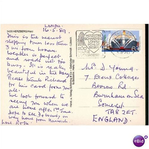 Germany Postcard 1989 - Grube aus Herzberg - Harz