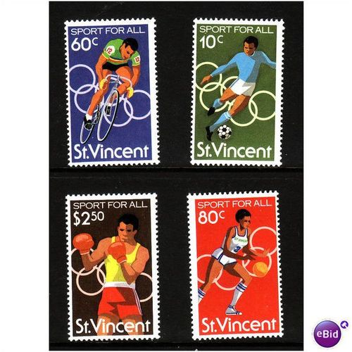 ST VINCENT 1980 SPORT SG 640/643 SET 4 VALS U/M MINT