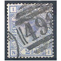 1881 SG157 2 1/2d Blue Plate 22 Good Used Check Letters "NI".